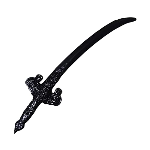 Espada Pirata Cimitarra Preta e Dourada