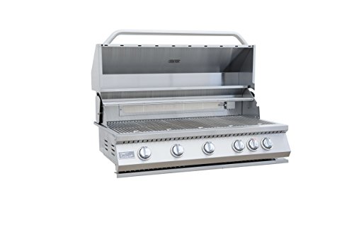 Kokomo 5 Burner Built-In Gas Grill with Back Burner | Heavy Duty Durable Construction Stainless Steel BBQ Liquid Propne Grill | 72,000 BTU Propane Grill for Outdoor Kitchen, Barbecue, Patio | 40 Inch