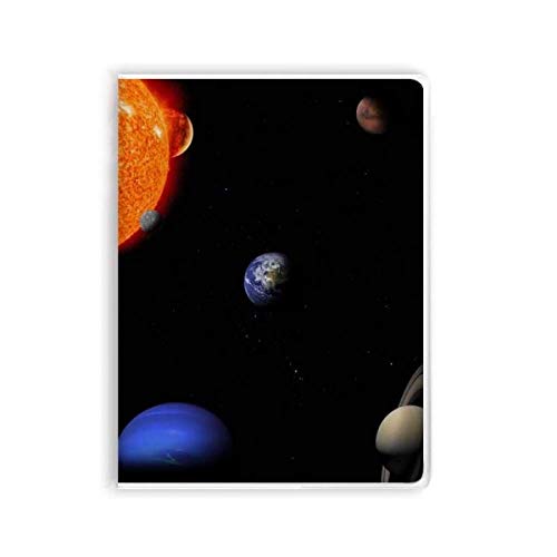 Couverture journal intime bleu nuit carnet souple planète rouge