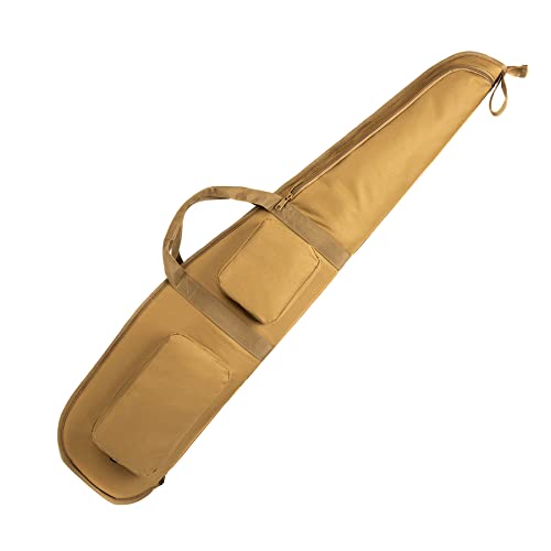Rifle Case Soft Shotgun for Gun Cases 44" 48" 52" Multiple Magazine Holder Pouches Outdoor Tactical Accessory Bags Carried by Hand Or Adjustable(Khaki, 48''-Fits Rifles Up to 46'')