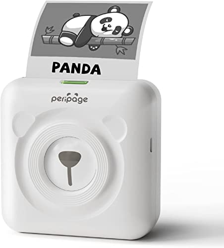 Image of PeriPeri PeriPage A6 (HD 304dpi) Mini Thermal Printer (1Year Warranty) Inkless Bluetooth Pocket Printer for Print Picture List Memo Barcode Receipt Labels (White)