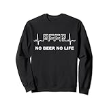 No Beer No Life! ビールなき人生なし！心拍で表現されたビール愛好家へのギフト トレーナー