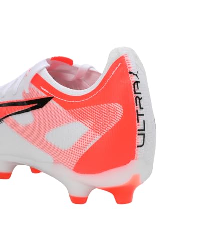 Image of Puma Unisex-Adult,Football Shoe,White-Black-Glowing Red -8UK (10816601)