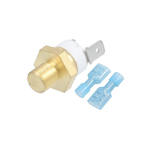 A ABSOPRO Interruptor universal de sensor térmico de temperatura del ventilador de refrigeración del motor de radiador automotriz 1/8 pulgadas NPT 145-160 grados encendido 124 grados apagado artículo