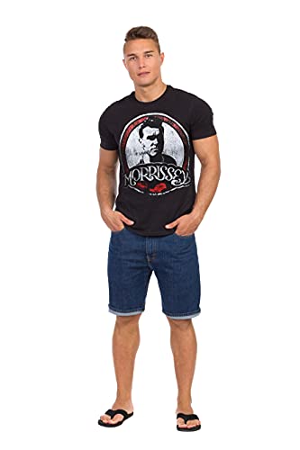 Rock N Roll Men's T-Shirt - The Smiths Morrissey '80S Classic Rock Tees, Vintage Band Short Sleeve Cotton Graphic Shirt - (X-Large) - Black #TOP1