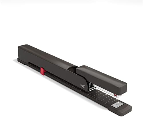 Long Reach Stapler, 20-Sheet Capacity, Black