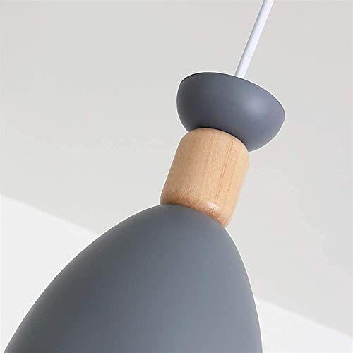 Chandeliers Dinning Room Nordic Pendant Light E27 Iron Art Lighting Fixtures Ceiling Lights Adjustable Wire, For Living Room Bedroom Whlong (Color : Gray) #TOP4