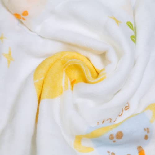 FOOK FISH Muslin Baby Burp Clohts 6Layer Large 20"x10",10 Packs,Soft Cotton | Ultra Soft Absorbent Washcloths for Spit Up & Drool Boys Girls Newborn Essentials Shower Machine Washable — view 4