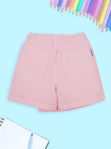 Image of KiddoPanti Girls Denim Over Lap Shorts