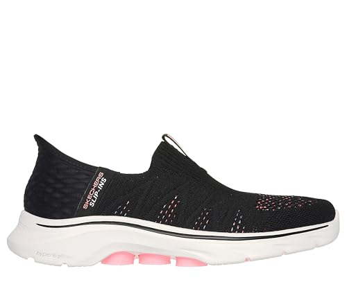 Skechers Women's Go Walk 7 City Lights Hands Free Slip-ins Sneaker, Black/Multi, 7.5 Wide by Skechers - Used condition - CA$72.73
