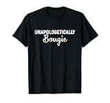 AMPED Tee Shop Unapologetically Bougie Black Cotton/Polyester Blend Women's XS/Small Crew Neck Short Sleeve T-Shirt for Women & Girls, Humorous Mother's Day Gift