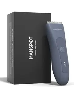 MANSPOT Electric Groin Hair Trimmer Hair Finishing Trimmers, Men's Shaving & Grooming Sets Kit with 4 Guards and Replaceable Ceramic Blade Heads,Waterproof Wet/Dry Trimmer,90 Minutes Shaving Tools