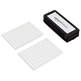 Amazon Basics Dustless Chalk with Eraser, White, 24 Pack