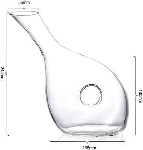 SCSXGO Decanter,Crystal Red Wine Carafe Decanters Accessories Snail Shaped Design , Wine Aerator - 100% Hand Blown Lead-Free Crystal Glass ,Wine Gift Accessories