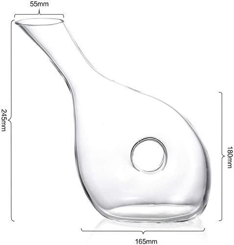 Scsxgo Wine Decanter,Crystal Wine Carafe Decanters, Wine Aerator Hand Blown Lead-Free Crystal Glass Snail Shaped Design,Wine Gift Accessories #TOP3