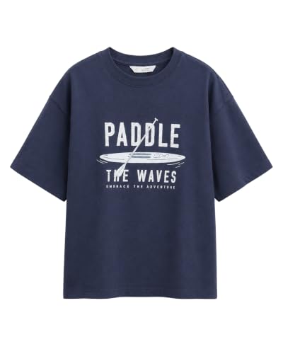 Image of Alan Jones Clothing Boys Oversized Cotton Printed T-Shirt | Round Neck, Short Sleeves, Casual Wear