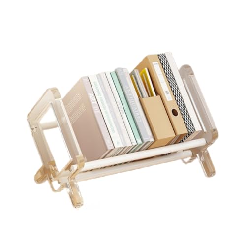 Jingshihaisu 卓上本棚 多機能 おしゃれ 天然竹製 大容量 ブックスタンド 簡単な組み立て 省スペース 本棚 スリム 上置き棚 事務用品 雑誌 新聞 書類入れ マルチカラーオプション (33cm,B,a)