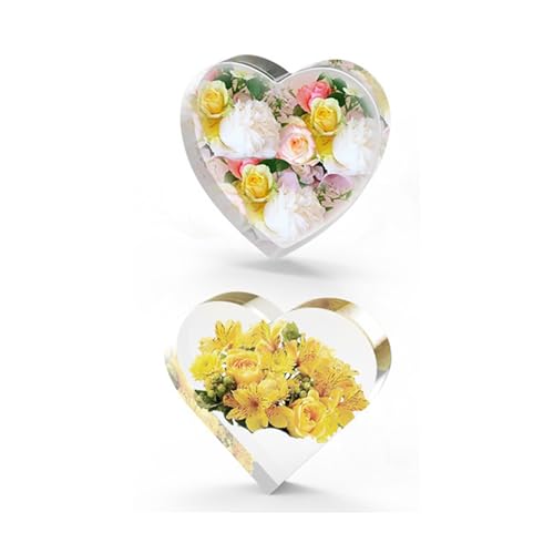 Priaora Large Silicone Molds for Resin, Heart Resin Mold for Flowers Preservation, Art Casting, DIY Wedding, Valentine Gift and Home Decors Home Desk Decoration (K204-1) by Priaora - Used condition - Image 2