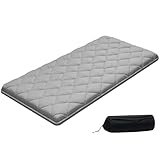VEVOR japanische Futon-Matratze (2032 x 991 x 89 mm), Faltbare Tatami (Einzelbettgröße), Bodenmatratze mit Aufbewahrungstasche & Befestigungsmaterial, 9-lagige Schlafmatte für Meditation Yoga, Grau