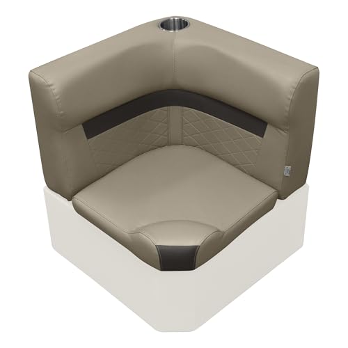 Wise DLX133-1900 DLX Series Pontoon Corner Cushion Set - Neutral/Meteor
