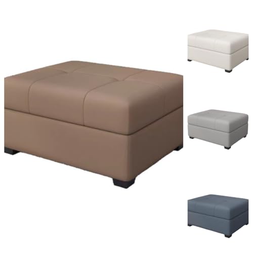 Zekono 収納 ベンチソファー スツール ベンチ ボックス 2人掛け 収納スツール チェア オットマン 椅子 収納ボックス 座れる 収納付き チェア フットスツール ボックス 収納 ライトグレー 布 PUレザー ベンチ 玄関 部屋 リビング 北欧 収納