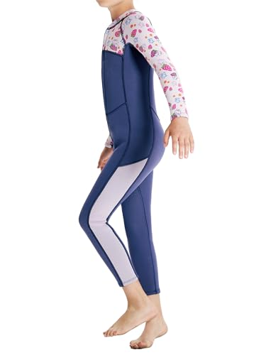 Little Big Girls Mm Neoprene Wetsuit UPF Long Sleeve Zip Up One Piece Swimsuits for Surfing4