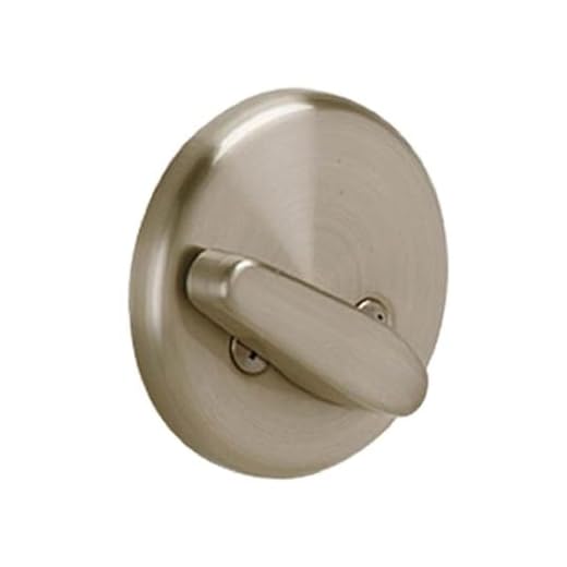 Schlage B81 619 Deadbolt with Standard Trim, Non-Keyed One Sided Deadbolt, Highest Residential Security, Satin Nickel