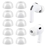 SOULWIT 5 Pairs Memory Foam Eartips for AirPods Pro 3 (3rd Generation 2025), Pro3 Replacement Earbud Ear Tips Accessories (Ash White/M)