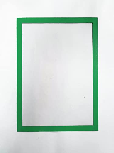 Marco magnético verde contra carteles caídos en pantallas y soportes A3 de 327x450 mm