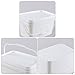 Xyskin 3 Gallon Rectangular Food Pail with Lid, White Plastic Utility Industrial Pail with Handle, 4 Pack