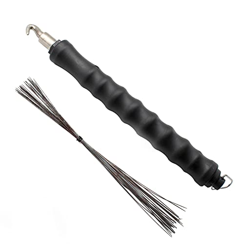 SRJQXH Black Rebar Wire Twister Hook and Wire, 26cm Long Rebar Hook Tie Wire Semi-automatic Retractable to 36cm, Rebar Wire-twisting Tool for Reduce Hand Fatigue and Improve Work Efficiency Cover
