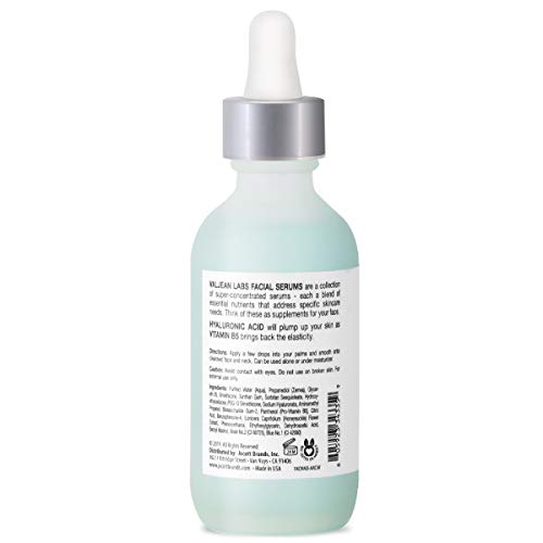 Valjean Labs Facial Serum, Hydrate | Hyaluronic Acid + Vitamin B5 | Helps To Hydrate And Plump Skin And Restore Elasticity | Paraben Free, Cruelty Free, Made In Usa (1.83 Oz) #TOP1