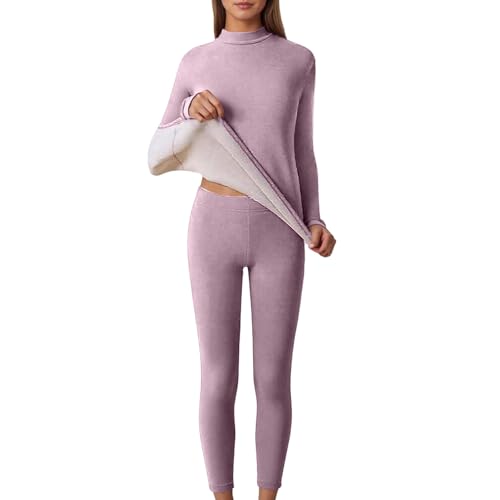 Générique - Ensemble De sous-Vêtements Thermiques pour Femmes Survêtement Femme Ski Randonnée Haut Sport Vetement Thermique Moulant sous Pull Chaud Col Roulé Hiver