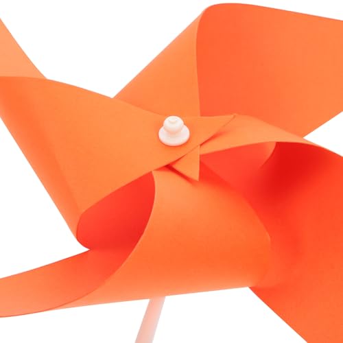 Veemoon Molinetes Terminar 8 Piezas de Colores Mezclados de Papel y Plástico, Molino de Viento Octogonal para Manualidades Infantiles, Juguetes al Aire Libre para Jardín y Color Aleatorio - imagen 7