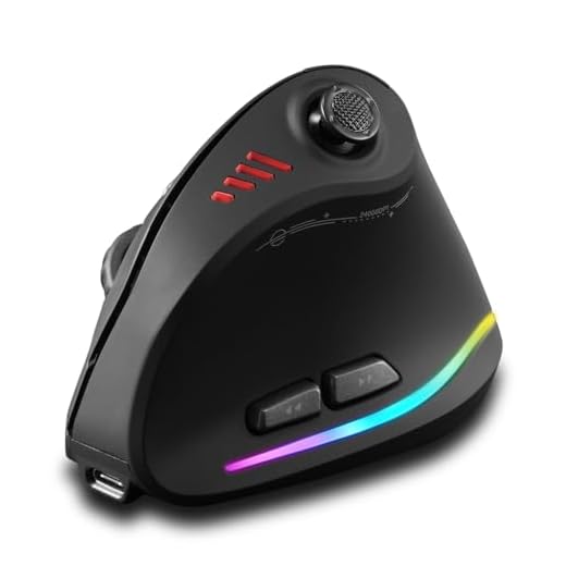 Zelotes Wireless Vertical Mouse with Joystick