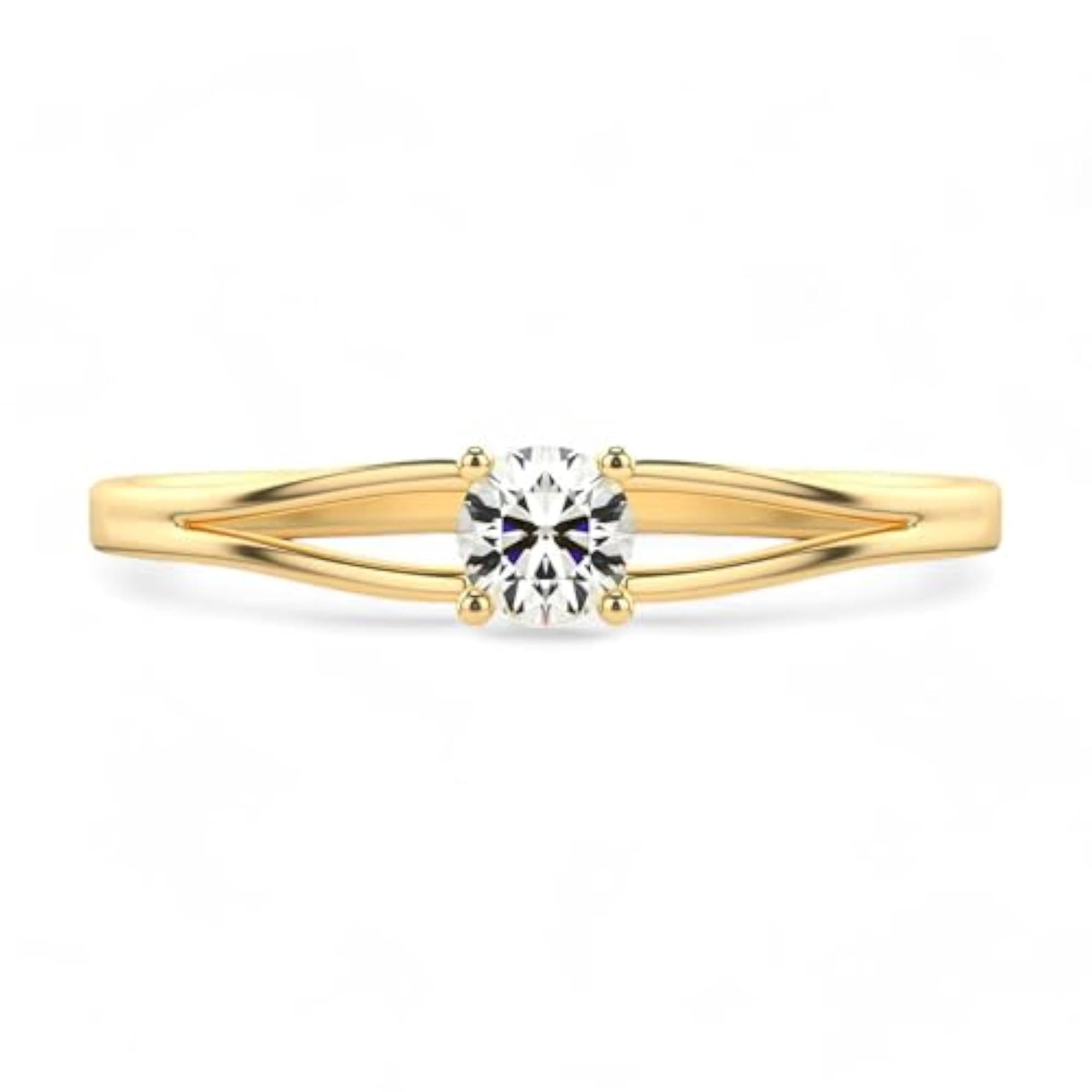 Women's Sterling Silver & Lab Grown Diamond 0.17cts Ring, Elegant