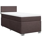 Cadre stable au look confortable : 190 x 90 x 100,5 cm en tissu polyester marron foncé, matériau bois et contreplaqué, pieds en plastique renforcés pour une bonne stabilité - Design moderne qui s'intègre parfaitement dans la chambre à coucher, la chambre d'amis ou l'airnbnb