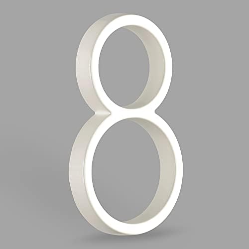 HASWARE Floating House Number Sign 5 inch (12 cm) Modern Door Numbers Signage Plaque Street Home Address Numerals, Silver Metal (3, Silver)