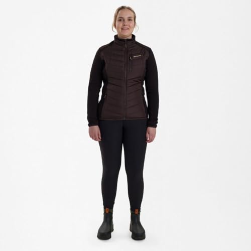 Deerhunter Lady Caroline Padded Jacket with Knit Dark Prune Outers-and-Midlayers