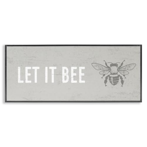 Let It Bee Rustic Humor, 10 x 24 Inch Framed Giclée Print