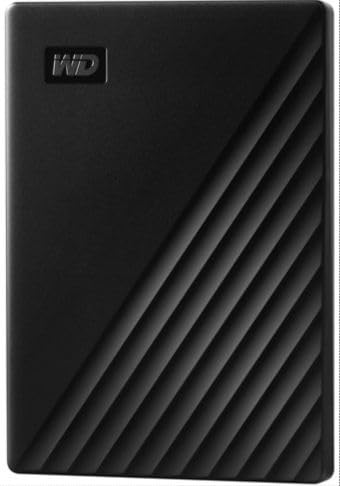 محرك أقراص صلبة خارجي محمول ماي باسبورت طراز WDBPKJ0050BBK-WECS سعة 5 تيرابايت بمنفذ USB من ويسترن ديجيتال، أسود