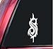ShadowMajik Slipknot Vinyl Decal Sticker (6" X 2", White)