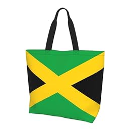 Jamaica Large Tote Bag Jamaican Shoulder Bags Reusable Shopping Grocery