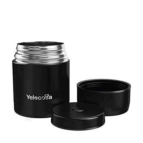 Yelocota Thermos For Hot Food,Wide Mouth Insulated Soup Container,18/10 Stainless Steel Lunch Thermos Food Jar (20, Classical, 1, Black) #TOP4