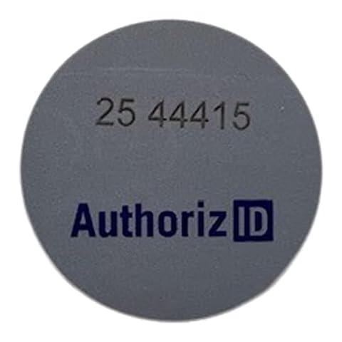25 pcs AuthorizID Proximity Adhesive Tags 26 Bit Weigand Prox Coins or Disks are Compatable with ISOProx 1386 1326 H10301 Format Readers. Works with The vast Majority of Access Control Systems Cover