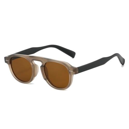 Lunettes de soleil à rivets design punk rétro avec verres carrés haut de gamme