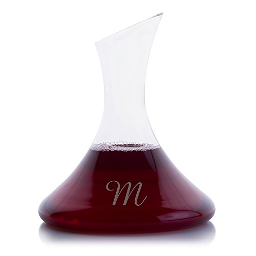 Personalized Crystal Gillespie Red Wine Carafe Decanter By Crystalize Engraved & Monogrammed - Simple and Elegant for Wine Lovers - Perfect for Christmas or the Holidays