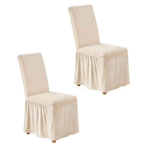 NICEEC Ruffled Skirt Chair Covers