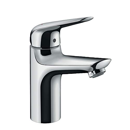 hansgrohe Wasserhahn Novus wassersparende Armatur (Auslauf Höhe 100mm ohne Ablaufgarnitur) Chrom