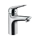 Produktbild hansgrohe Wasserhahn Novus wassersparende Armatur (Auslauf Höhe 100mm ohne Ablaufgarnitur) Chrom